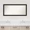 Midnight Black Narrow Non-Beveled Custom Framed Bathroom Vanity Wall Mirror